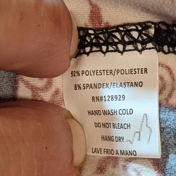 🆕NWT NEW MIX BLACK W/MULTI-COLOR PAISLEY PRINT PANTS - PLUS - Picture 4 of 6